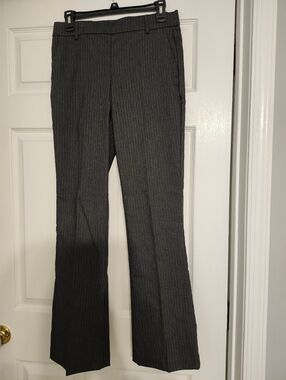 Jules & Leopold Grey Pull on Grey Pinstripe Pants Size S